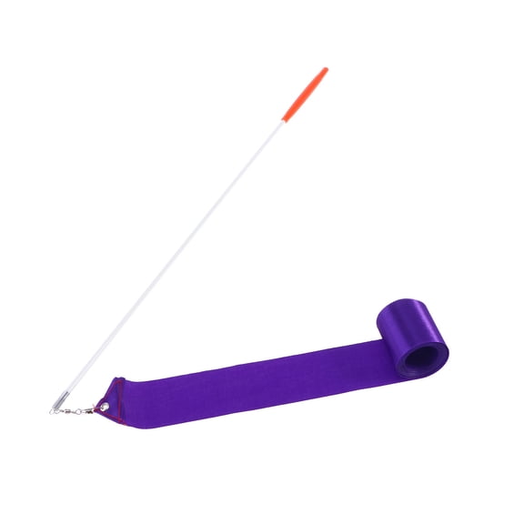 HEMOTON Gymnastics Ribbon with Fiberglass Handle for Kids Dance and Gym Training Purple 4M