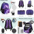 thumbnail image 4 of Garronmavis Backpack Set for Boys 4 PCS School Bag with Lunch Bag & Pencil Case & Water Bottle Bag, Galaxy Wolf Print Kids Backpack Casual Satchel Laptop Bags Travel Bookbags Set, 4 of 6