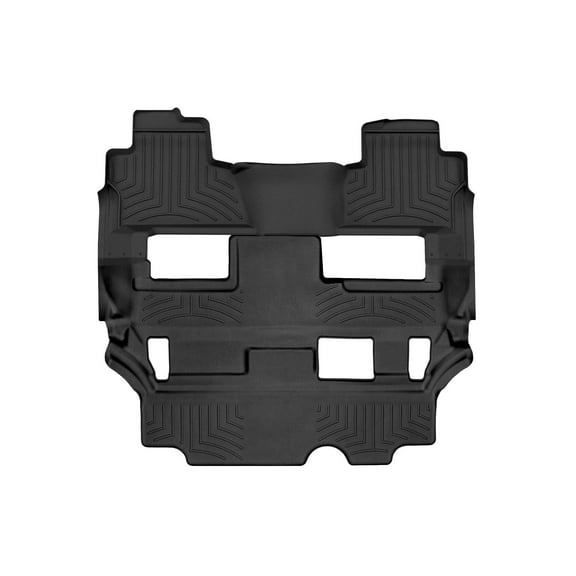 WeatherTech FloorLiner HP Custom Fit Floor Mats compatible with Tahoe, Yukon - Two piece - 2nd and 3rd row coverage, Black