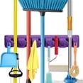 thumbnail image 6 of YIMWNYI Wall Organizer with Adjustable Slots & Hooks, Wall-Mounted Tool and Broom Holder for Garage, Kitchen, Laundry, and Shed, Sturdy Plastic Storage Rack, Easy Installation, Max 35lbs Capacity, 6 of 6