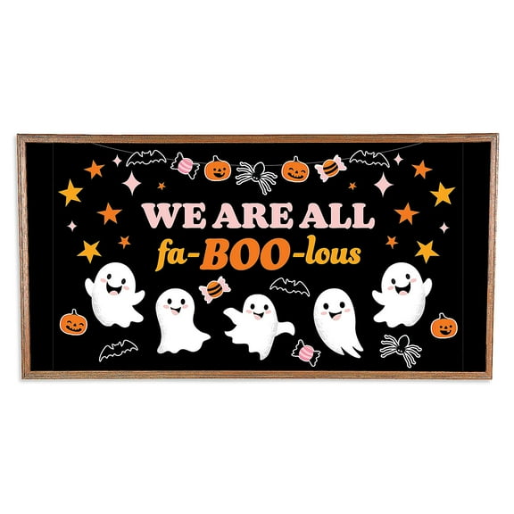 Halloween Ghost Pink Bulletin Board Set - 50 pieces