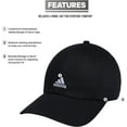 thumbnail image 4 of adidas Women's Saturday Relaxed Fit Adjustable Hat, Black/White, One Size, 4 of 6