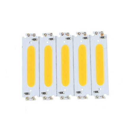 

RONSHIN 10pcs Metal 10x 60*15mm 2w Cob Led Square Strip Light Lamp Bead Chip Diy Dc 12v