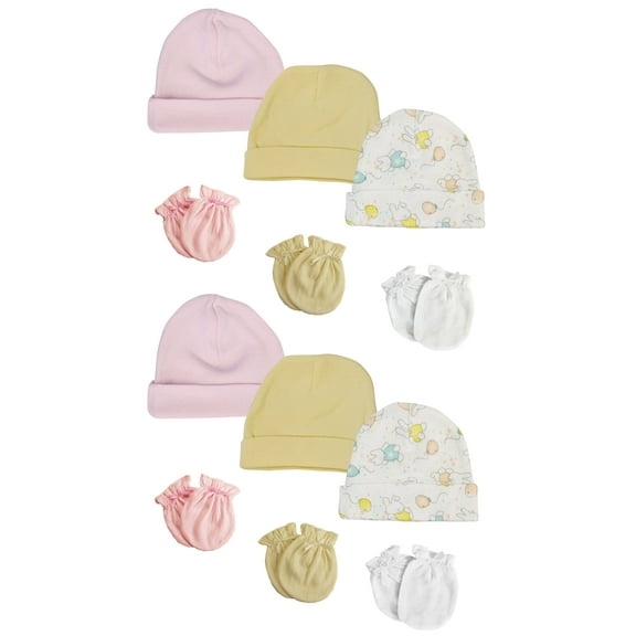 Boys Girls Caps and Mittens (Pack of 12)