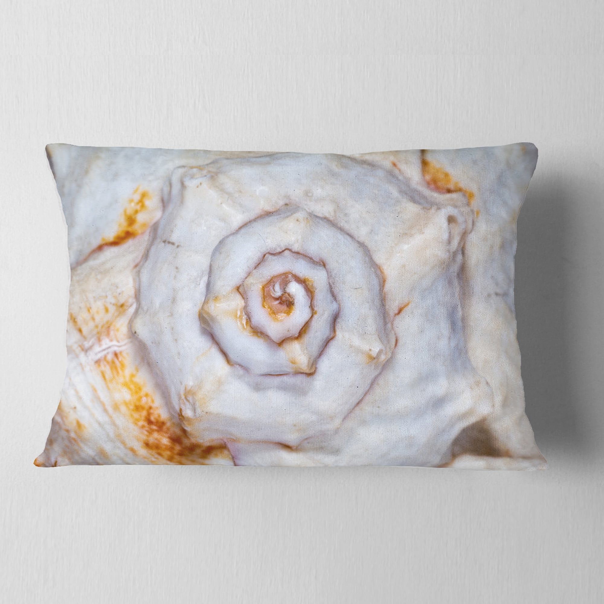 Designart Great Skeleton of Sea Shell - Animal Throw Pillow - 12x20