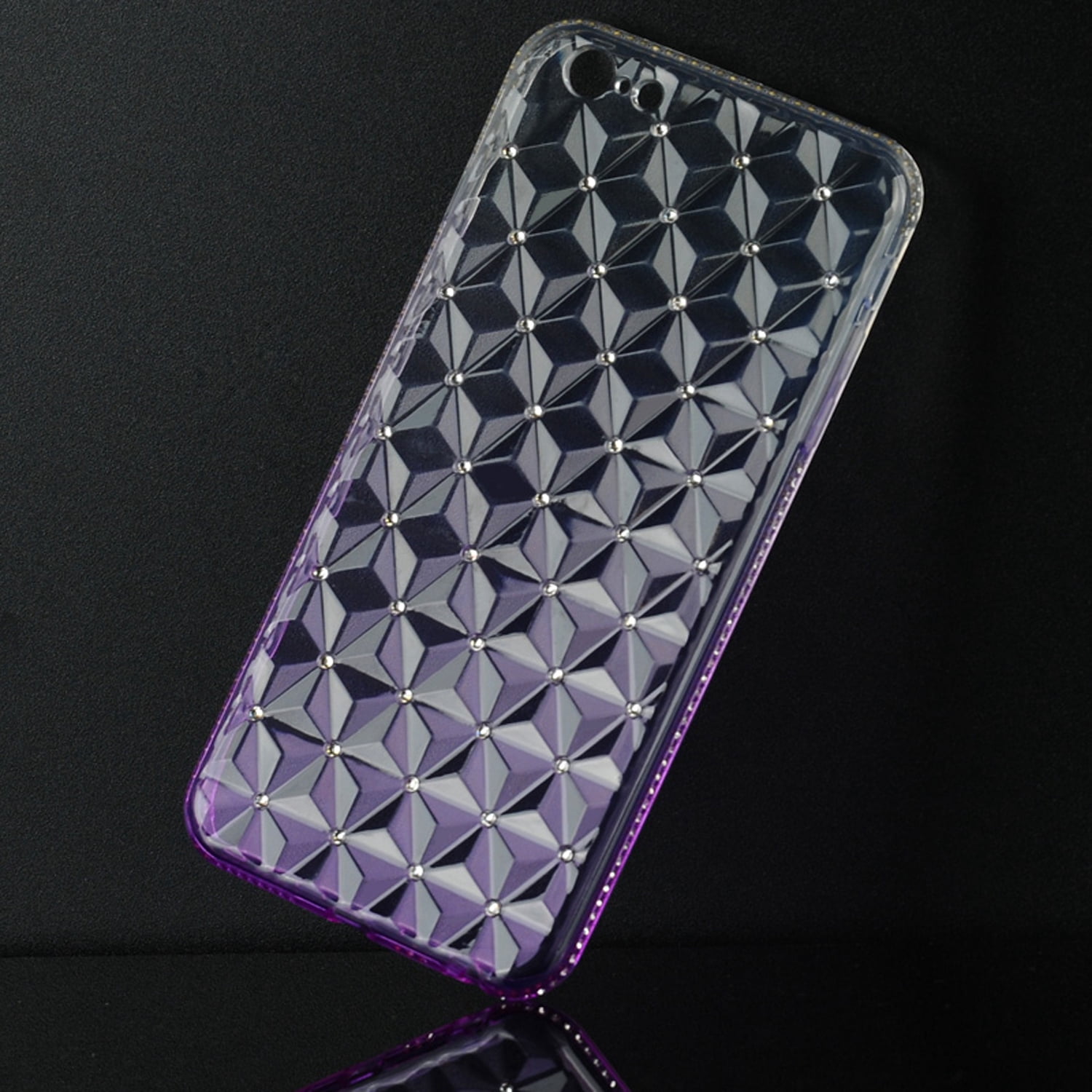 Faux Diamond Slim Translucent Flexible TPU Skin Case for iPhone 6 iPhone 6s