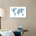 thumbnail image 4 of Great Big Canvas "Dinosaur Map of the World, Blue"  by Michael Tompsett Muted Blue Teal   Wrapped Canvas Print Wall Artwork, 4 of 7