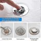 thumbnail image 3 of Stainless Steel Drain Plug Bullet Core Push No Spill Pop Up Sink Plug With Basket For Kitchen And Bathroom - Id 34mm - 38mm, 3 of 4