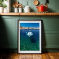 thumbnail image 6 of Symi Greek Island Small Boat - Greece Photography Boat Coastal Harbor Seascape Nautical Travel Poster Summer Black Framed Wall Art Print 16 x 24 inches, 6 of 8