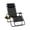 Black, variant on Furnibear Outdoor Folding Zero Gravity Reclining Lounge Chair with Removable Cup Holder Tray Detachable Headrest Steel and Aluminum Frame and 350 lb Capacity, Black