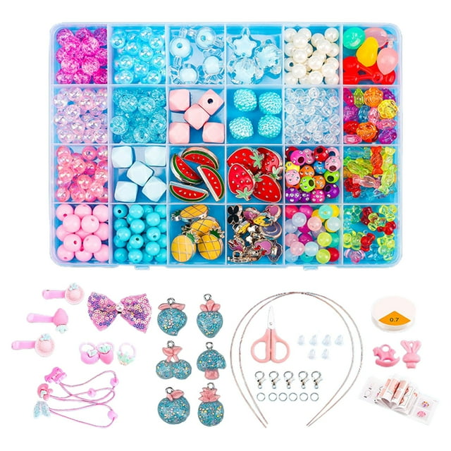 Juego de fabricación de pulseras de , juego de fabricación de joyas de , abalorios de bricolaje, suministros de regalo de cumpleaños, Estilo E Gloria Los niños pulsera de cuentas