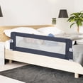 thumbnail image 2 of Bed Rails For  Extra Long Swing Down Safety Guard Convertible Folding Bedrail Double Full Size Queen & King Mattress (60-inch Dark Blue), 2 of 9
