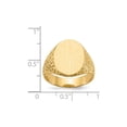 thumbnail image 5 of Solid 14k Yellow Gold Men's Engravable Signet Ring (16mm) - Size 9.5, 5 of 5