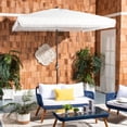 thumbnail image 2 of Safavieh Milan Fringe 7.5' Market Crank Square Patio Umbrella, White, 2 of 6