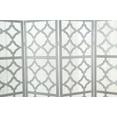thumbnail image 4 of Roundhill Furniture Quarterfoil infused Diamond 4-Panel Room Divider in Silver, 4 of 4