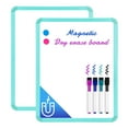 thumbnail image 1 of VUSIGN Tableau Blanc Magnétique Effaçable à Sec 11 Pouces x 14 Pouces, Lot de 2 Petit Tableau Blanc avec 2 Aimants et 4 Marqueurs, Vert, 1 of 6