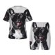 thumbnail image 1 of Fotbe Cool French Bulldog Wine Pijama Estampada de 2 Piezas para Niños – Ropa de Dormir de Manga Corta Cómoda para Niños y Niñas, Camiseta y Shorts de Algodón-XX-Large, 1 of 6