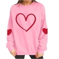 thumbnail image 5 of Valentine Sweatshirts For Women 2026 Cotton Couples Heart Graphic Crewneck Pullover Soft Fashion Valentines Sweat Shirts, 5 of 9