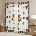 thumbnail image 2 of Homewish Golden Bell Curtains Pack of 2 (42x84 Each) for Teens Boys Girls,Merry Christmas Curtains Blackout,Xmas Chic Flower Bedroom Curtains,Super Cozy Room Decor, 2 of 6