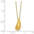 thumbnail image 3 of Primal Gold 14 Karat Yellow Gold Polished Puffed Teardrop 18-inch Necklace, 3 of 4