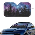 thumbnail image 2 of Xixirimido Car Windshield Sun Shade Universal Fit for SUV Truck Sedan Auto Front Window Sunshade Sun Visor Block UV Rays Keep Cool Car Accessories, Forest Starry Night, 2 of 8