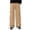 Khaki, variant on Men Cargo Pants Loose Solid Color Drawstring Elastic Waist Hip Hop Style Wide Leg Slacks Straight Leg Multi Pockets Streetwear Outdoor Travel Trousers