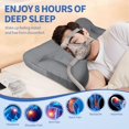 thumbnail image 4 of Pillow for Side and Back Sleepers - Adjustable Foam Pillow for Sleeping with CPAP Users - Reduces Air Leaks & Mask Pressure - Cervical Neck Support for Sleep Apnea Relief, 4 of 7
