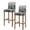 Gray, variant on Modern Black Grey Bar Stool Covers Set of 2, Abstract Geometric Lines Textured Stretch Washable Bar Chair Covers with Backs, Removable Pub Counter Height Chair Cover for Kitchen Dining Room Cafe