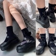thumbnail image 3 of Calcetines cortos peludos para mujer, medias peludas con lazo y bola de pelo con cinta de satén dulce, 3 of 5