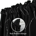 thumbnail image 3 of Deconovo Black 42 x 84 inch Blackout Curtains Wave Line Foil Printed Drapes for Bedoom, 2 Panels, 3 of 5