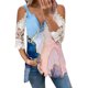 thumbnail image 1 of Elegante mujer casual cremallera cuello impresión blusa encaje manga corta camiseta verano Tops OAVQHLG3B Store  lin121212, 1 of 4