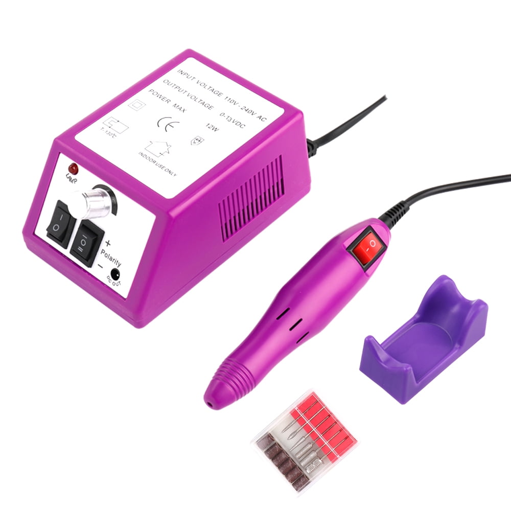 Electric Acrylic Nail Drill File Machine Kit,Professional Bits Manicure
