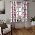 thumbnail image 2 of Ambesonne Floral Grommet Curtain, Flower Sketch Romantic Hues, 50"x60", Dimgray Dried Rose, 2 of 5