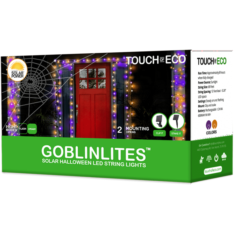 125 Solar Powered LED String Lights, 68 Feet - Red & Green 125 Solar Powered LED String Lights, 68 Feet - Red & Green