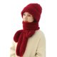 thumbnail image 1 of Jumpingount Gorro de punto cálido para invierno con protección para los oídos integrada para mayor comodidad, cálido y cómodo a la moda Sombreros Vino rojo, 1 of 6