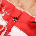 thumbnail image 6 of Toddler Baby Boy Girl Christmas Elk Winter Down Coat 2-6T Kids Fleece Hooded Puffer Jacket, 6 of 10