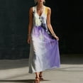 thumbnail image 7 of Zedker Floral Women's Maxi Dresses Sleeveless V Neck Long Dress Beach Sundresses Swing Dress Multicolor L, 7 of 7