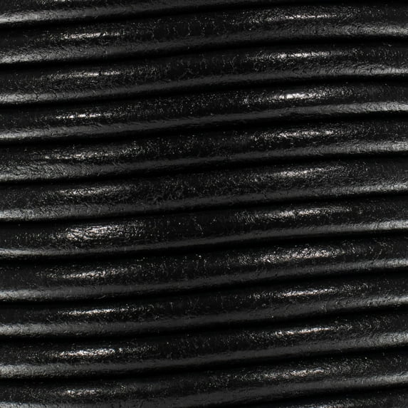 Craft County Round Leather Cord for DIY Jewelry, Clothing, Accessory, and Decor - Multiple Diameter, Length, and Color Options