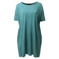 thumbnail image 1 of FashionOutfit Women's Solid Loose Fit Dolman Tunic Top With Side Pockets, 1 of 1
