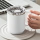 thumbnail image 1 of Almacenamiento y organización de cocina, taza de café, taza portátil de acero inoxidable de doble capa con tapa y asa, calentable por inducción, taza térmica para viajes, camping y oficina., 1 of 8
