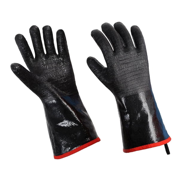 Guantes de neopreno para barbacoa resistentes al aceite para horno, freidora y ahumador. 18 pulgadas de espesor