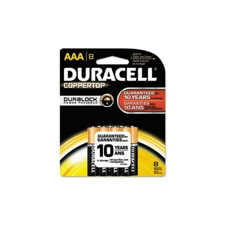 CopperTop Alkaline Batteries with Duralock Power Preserve Technology, AAA, 8/Pk