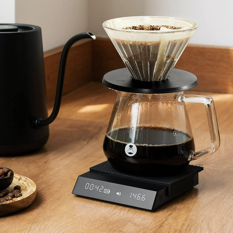  TIMEMORE Black Mirror Basic 2 Coffee Scale with Timer, 2kg/0.1g  High Precision Kitchen Scale, Espresso Scale with Flow Rate Function,  Digital Coffee Scale for Pour Over Drip Coffee with Silicone Cover 