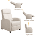 thumbnail image 4 of Yaheetech 2pcs Recliner Chair with Pocket Spring for Living Room, Beige, 4 of 9