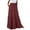 Red, variant on JIKNTTR Womens Comfy Stretch Denim Skirt Loose Long High Elastic Waist With Pockets And Belt Maxi Skirt Pleated Skirt Beach Casual Skirt Elastic Waist Classic Midi Skirt