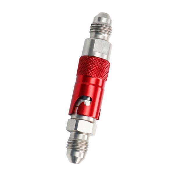 Adaptador de desconexión de pinza de freno de acero inoxidable compacto para conexión de línea de freno Rojo