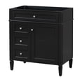 thumbnail image 5 of JERFIT 30 Inch Modern Bathroom Vanity Base Only in Black, Freestanding Sink Cabinet with 3 Drawers & Adjustable Shelf for Bathroom Storage, 5 of 6