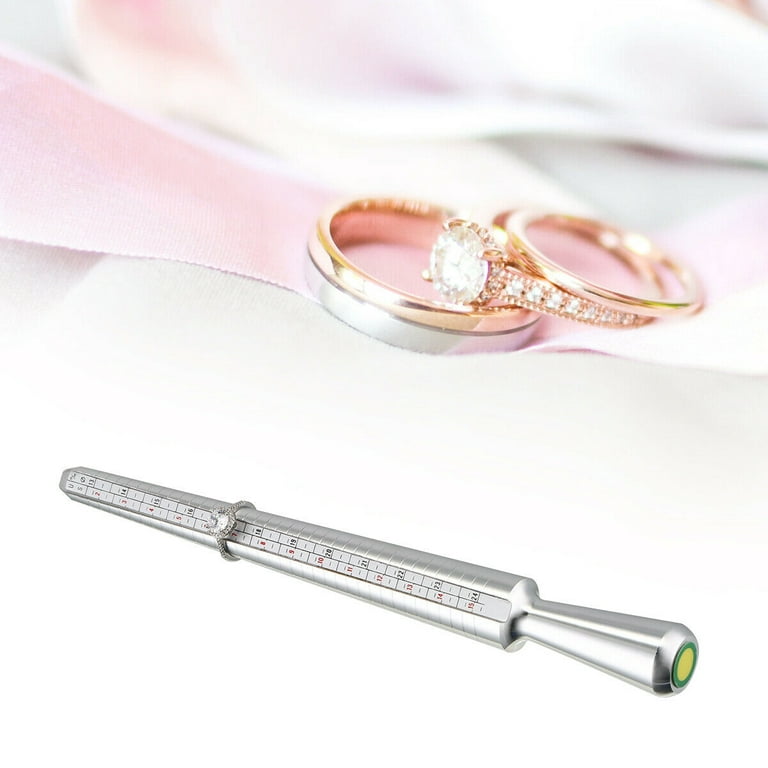 Ring Sizer Measuring Tool Set Steel Mandrel Ring Sizing Kit Finger Size  Gauge Set Rubber Jeweler's Mallet Hammer Metal Sizes Stick Wire Wrap Rings