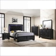 thumbnail image 4 of Dresser, Modern Glam 7-Drawer Embossed Crocodile Wooden Bedroom Furniture | Black | Solid Wood, 4 of 7