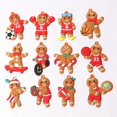 thumbnail image 3 of Ornements Bonhomme en Pain d'Épice, Ornements d'Arbre de Fête Étiquettes Cadeaux 12 Pcs, 3 of 5